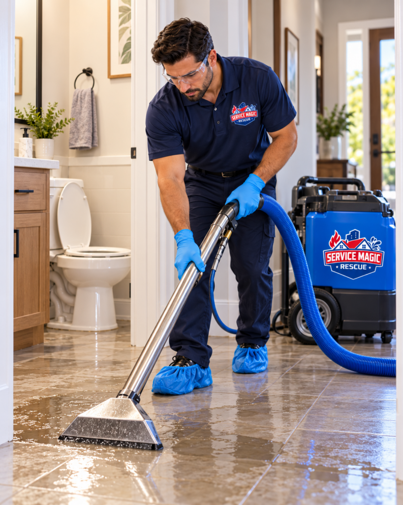Sewage backup cleanup